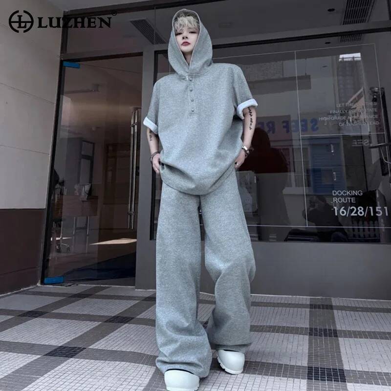 Street Fashion Hoodie - LUZHEN 오리지널 탑 슬리브 2026 짧은