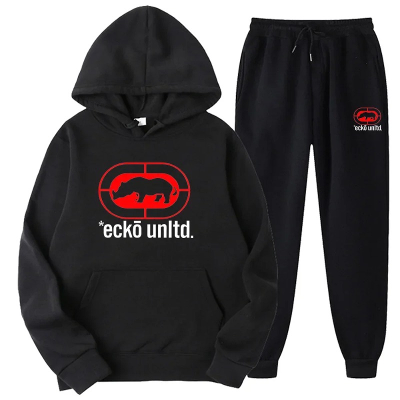 Street Fashion Hoodie - Ecko Unltd. 라이노 로고 스웨트슈트 후드티와