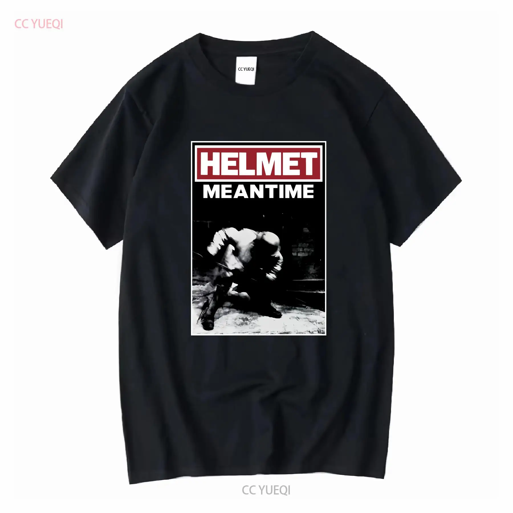 Street Fashion Mood - 헬멧 Meantime T 셔츠 록 밴드