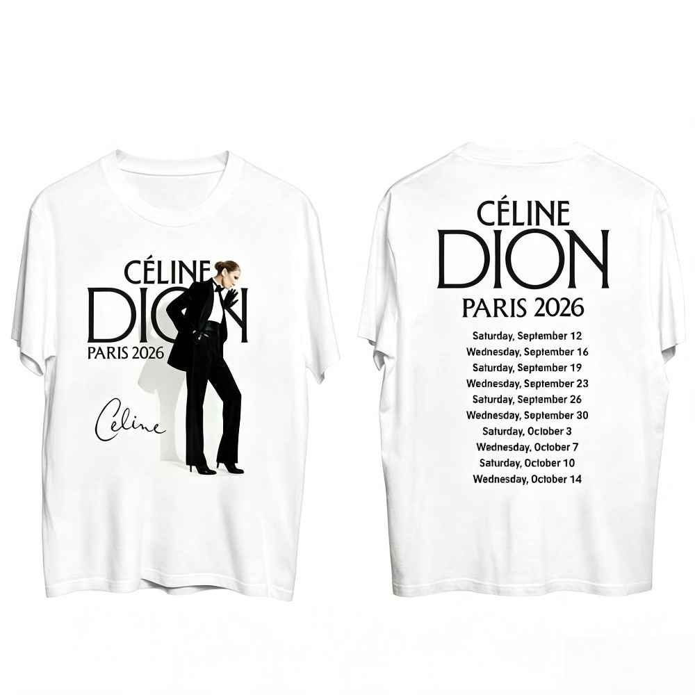 Street Fashion Paris - Celine Dion Paris 2026 투어 티셔츠