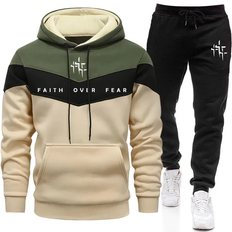 Faith Over Fear 남성용 트랙수트 후드 티셔 - Street Fashion Hoodie 리뷰 및 가격