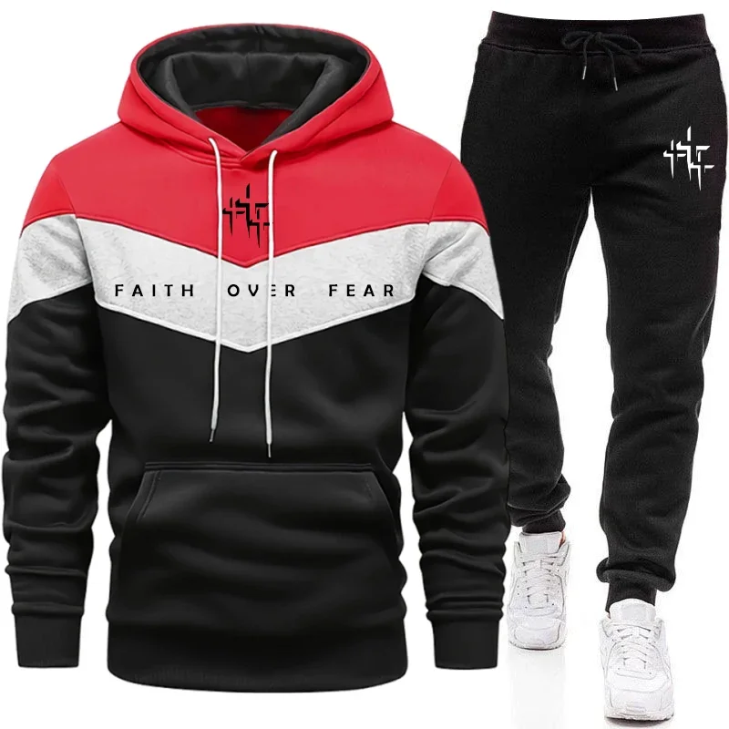 Faith Over Fear 남성용 트랙수트 후드 티셔 - Street Fashion Hoodie 리뷰 및 가격