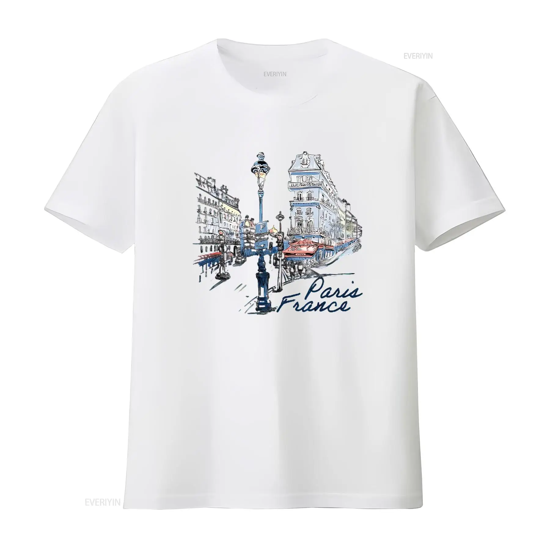 파리 프랑스 기념품 티셔츠 여성용 화이트 라지 빈티지  - Street Fashion Paris 리뷰 및 가격