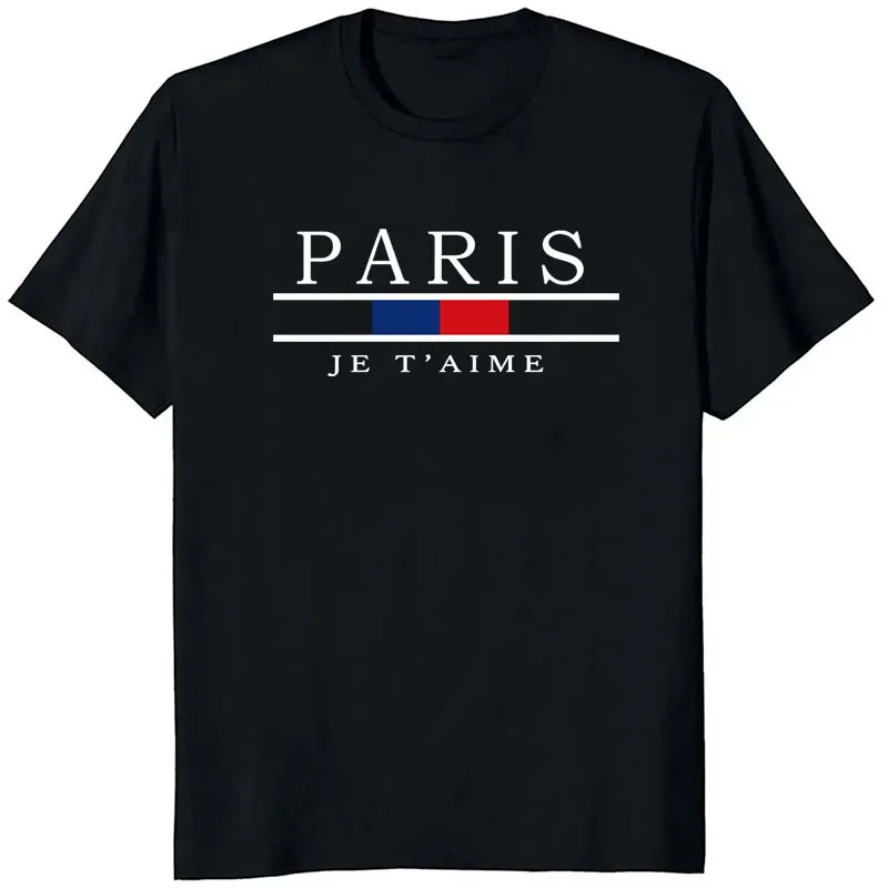 파리 그래픽 프린트 티셔츠 남성 여름 캐주얼 패션 스포 - Street Fashion Paris 리뷰 및 가격