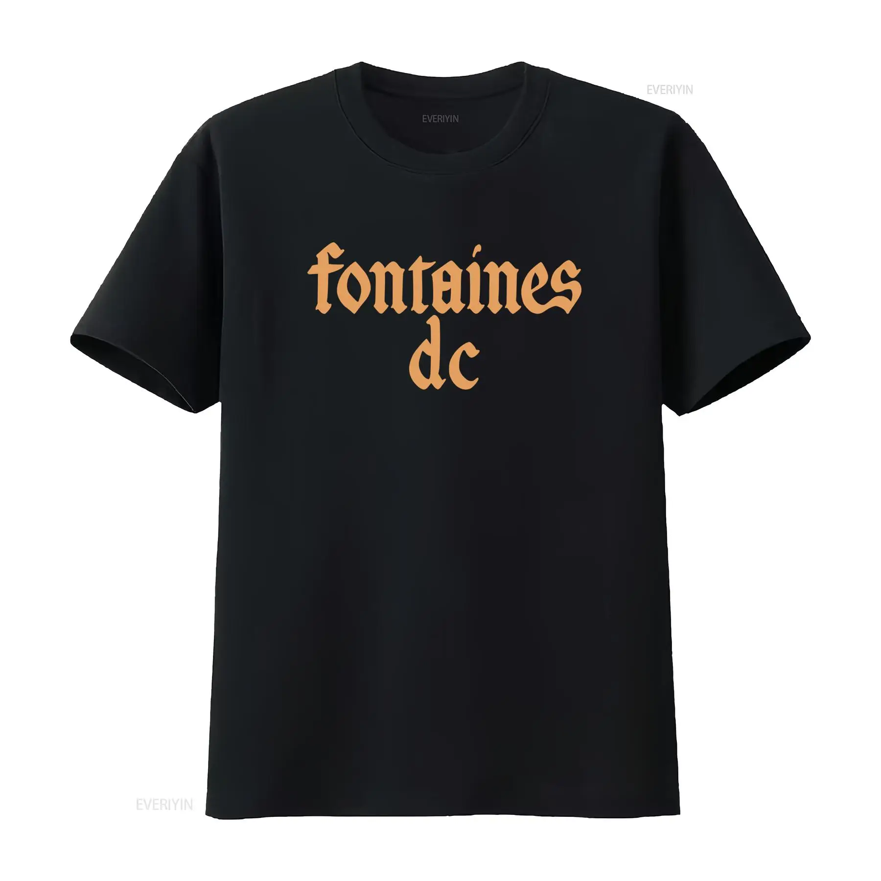 Fontaines D C '고딕 로고' 블랙 티셔츠 새 - Street Fashion Mood 리뷰 및 가격