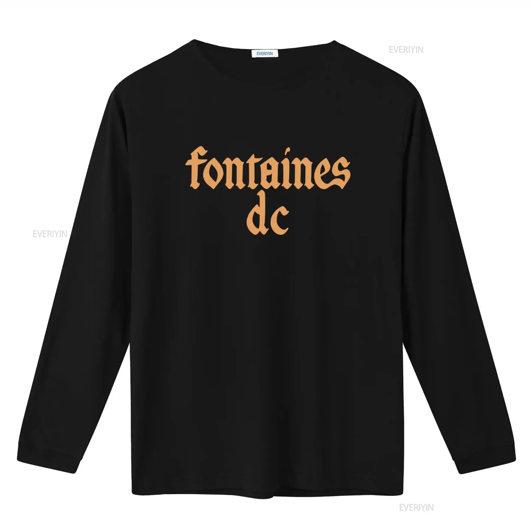 Fontaines D C '고딕 로고' 블랙 티셔츠 새 - Street Fashion Mood 리뷰 및 가격