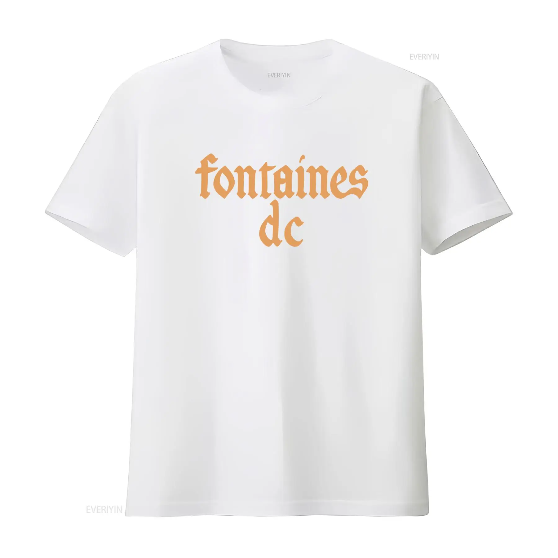 Fontaines D C '고딕 로고' 블랙 티셔츠 새 - Street Fashion Mood 리뷰 및 가격