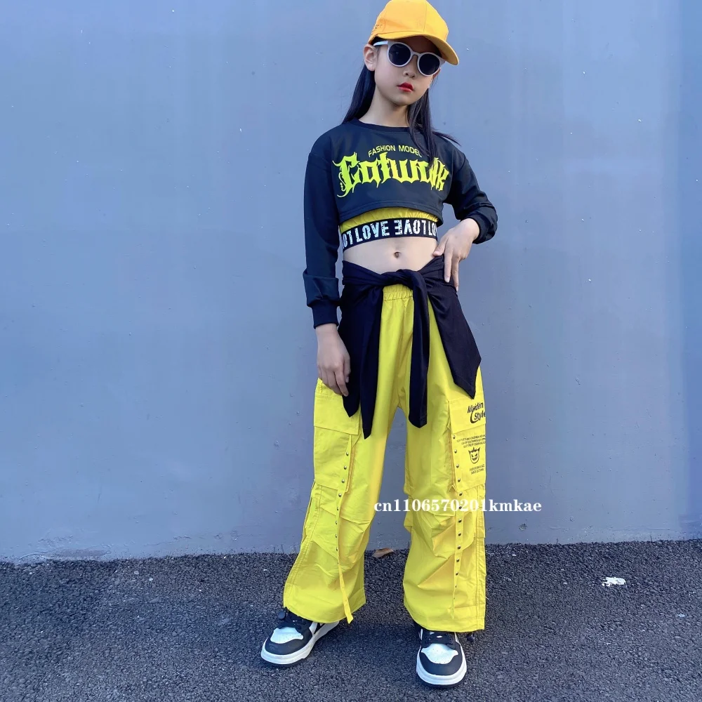 힙합 소녀 패션 K-POP 크롭탑 레터링 카고 팬츠 아 - Street Fashion Kpop 리뷰 및 가격