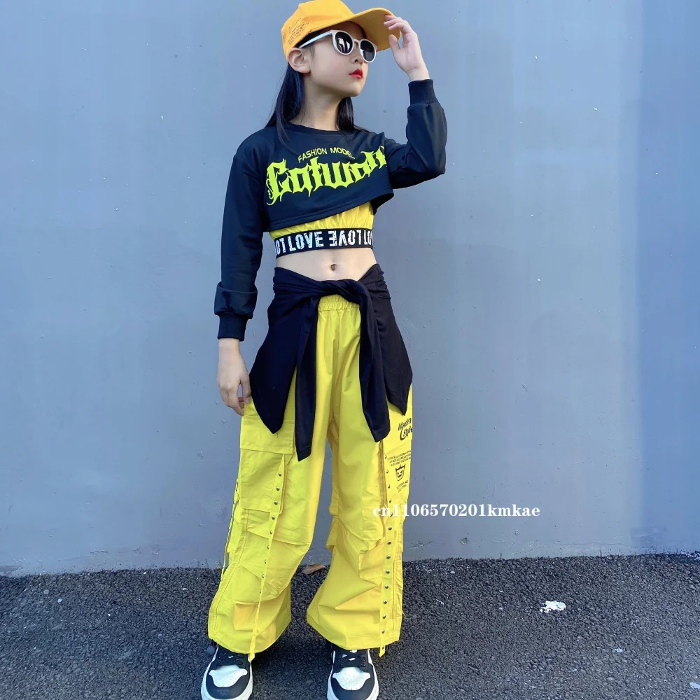 힙합 소녀 패션 K-POP 크롭탑 레터링 카고 팬츠 아 - Street Fashion Kpop 리뷰 및 가격