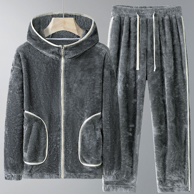 2026년 겨울 신상 남성 후드 세트, 두꺼운 플리스  - Street Fashion Hoodie 리뷰 및 가격