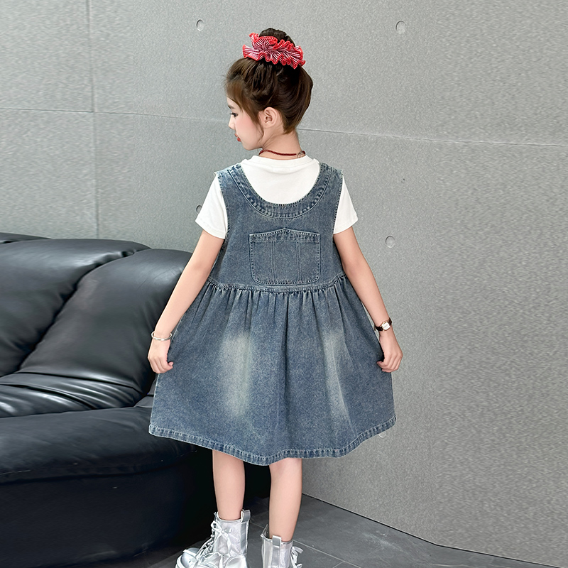 키즈 패션 양면 루즈핏 민소매 데님 베스트 드레스 (십 - Street Fashion Kids 리뷰 및 가격