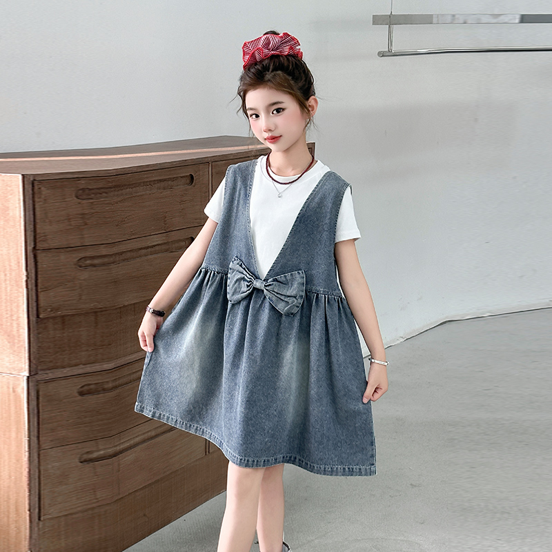 키즈 패션 양면 루즈핏 민소매 데님 베스트 드레스 (십 - Street Fashion Kids 리뷰 및 가격
