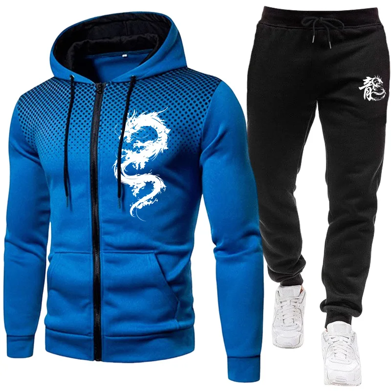 남성용 파리 드래곤 패턴 패션 프린트 세트 투피스 세트 - Street Fashion Hoodie 리뷰 및 가격