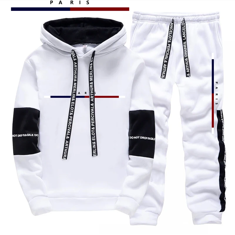 파리 패션 프린트 남성 세트/후드티/바지 가을 데일리  - Street Fashion Paris 리뷰 및 가격