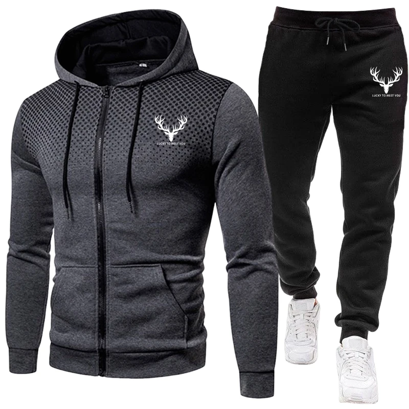 2026 신상 남성 세트 지퍼 후드티와 블랙 스웨트팬츠 - Street Fashion Hoodie 리뷰 및 가격