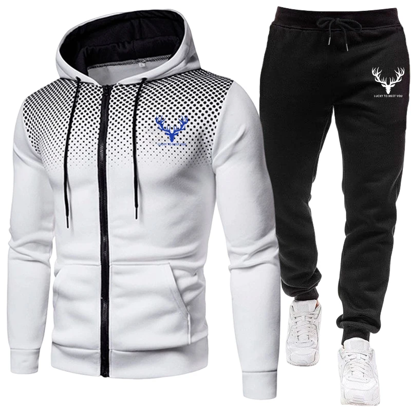 2026 신상 남성 세트 지퍼 후드티와 블랙 스웨트팬츠 - Street Fashion Hoodie 리뷰 및 가격