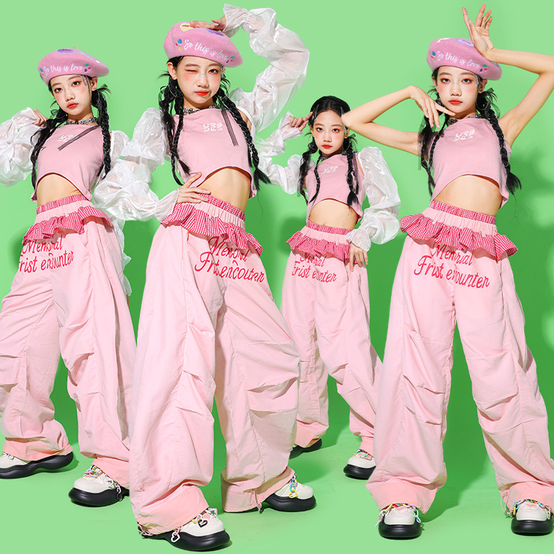 소녀들을 위한 재즈 댄스 의상 Kpop 복장 힙합 퍼포 - Street Fashion Kpop 리뷰 및 가격